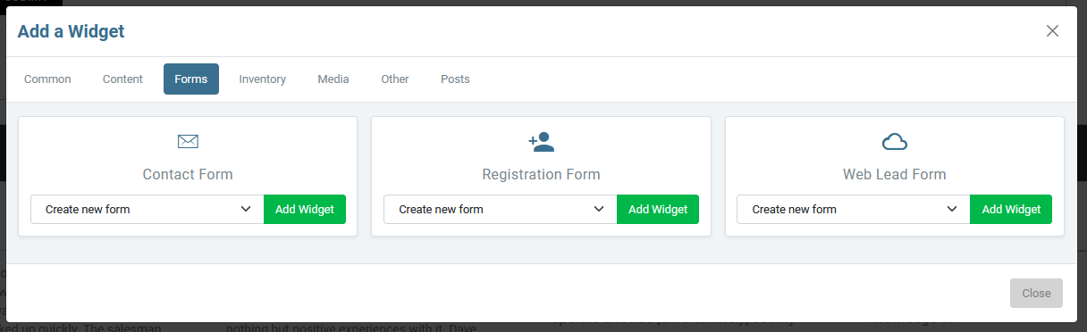 Insert Form Modal